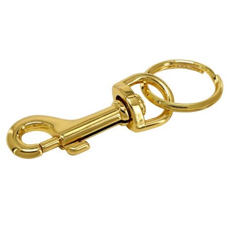 Hillman 1 KEY RING BRASS SNAP W/RING 711072